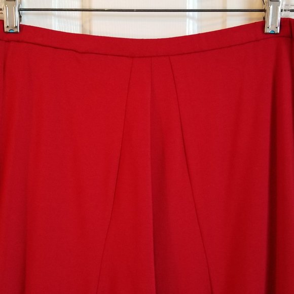 Yansi Fugel Red Midi Flair Skirt - Picture 3 of 6